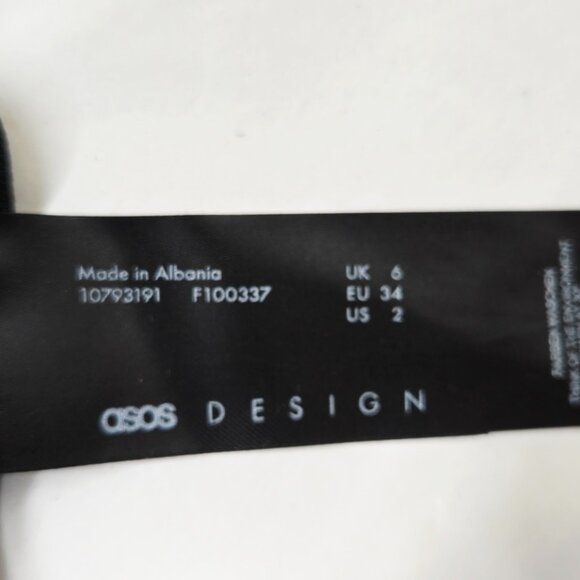 NEW ASOS DESIGN Mix & Match V Front High Leg Hipster Black Bikini Bottom Sz 2 - Picture 5 of 8